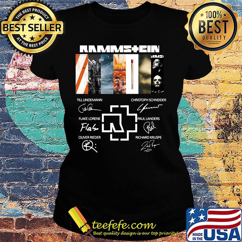 Rammstein band members signatures s Ladies tee Rammstein band members signatures s Ladies tee