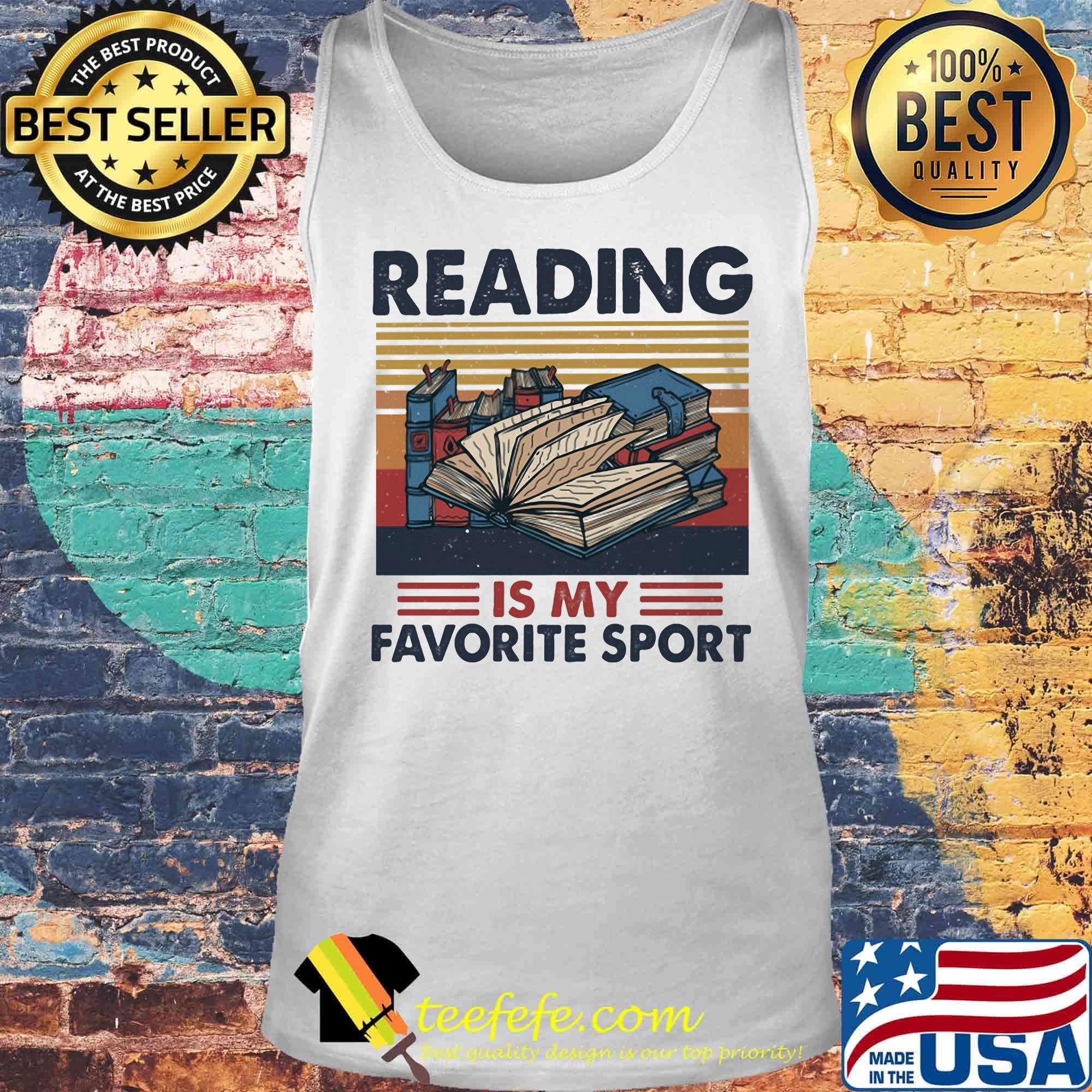 Reading is my favorite sport vintage retro s Tank top Reading is my favorite sport vintage retro s Tank top