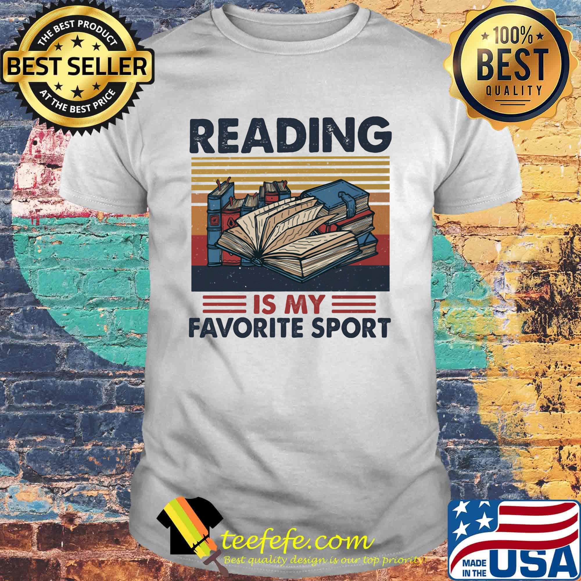 Reading is my favorite sport vintage retro shirt