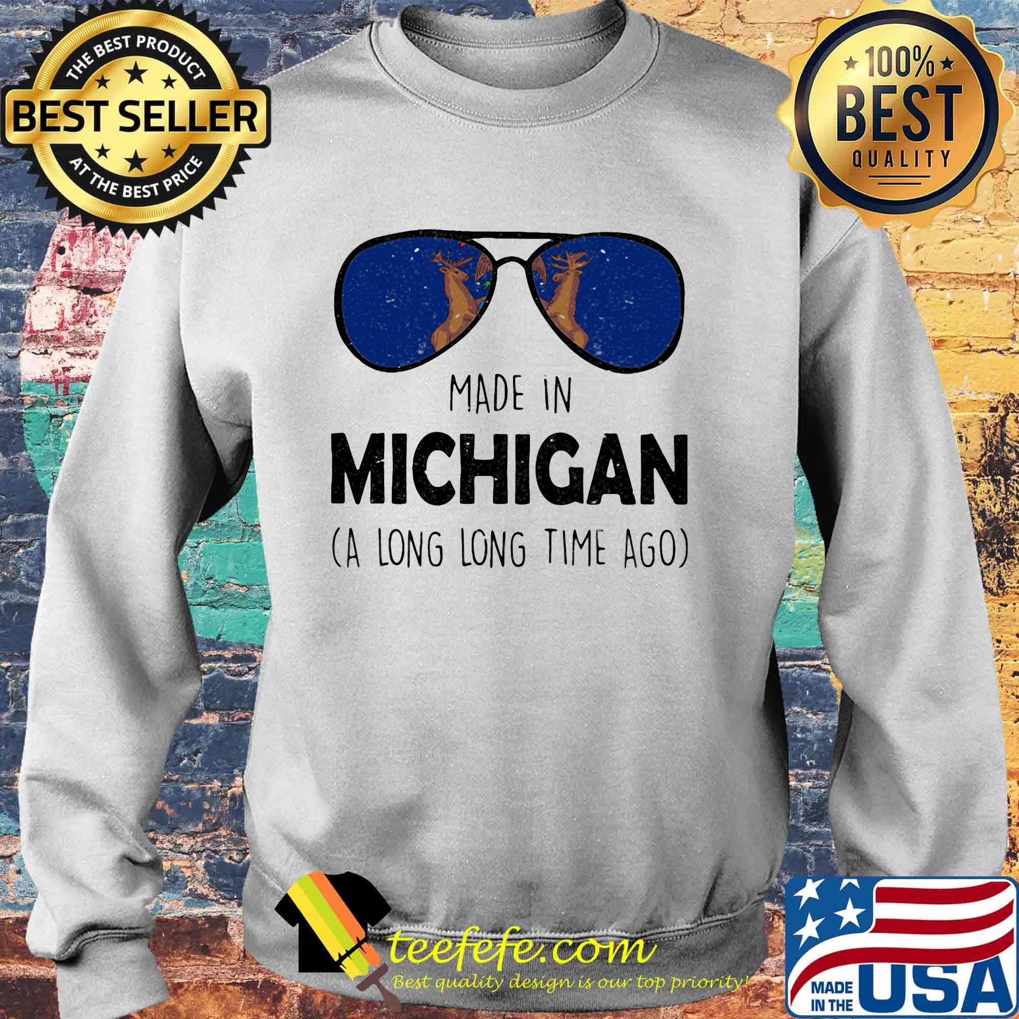 Reindeer in glasses Made in Michigan a long long time ago s Sweater Reindeer in glasses Made in Michigan a long long time ago s Sweater