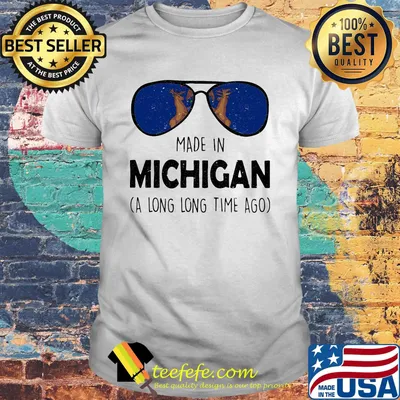 Reindeer in glasses Made in Michigan a long long time ago shirt