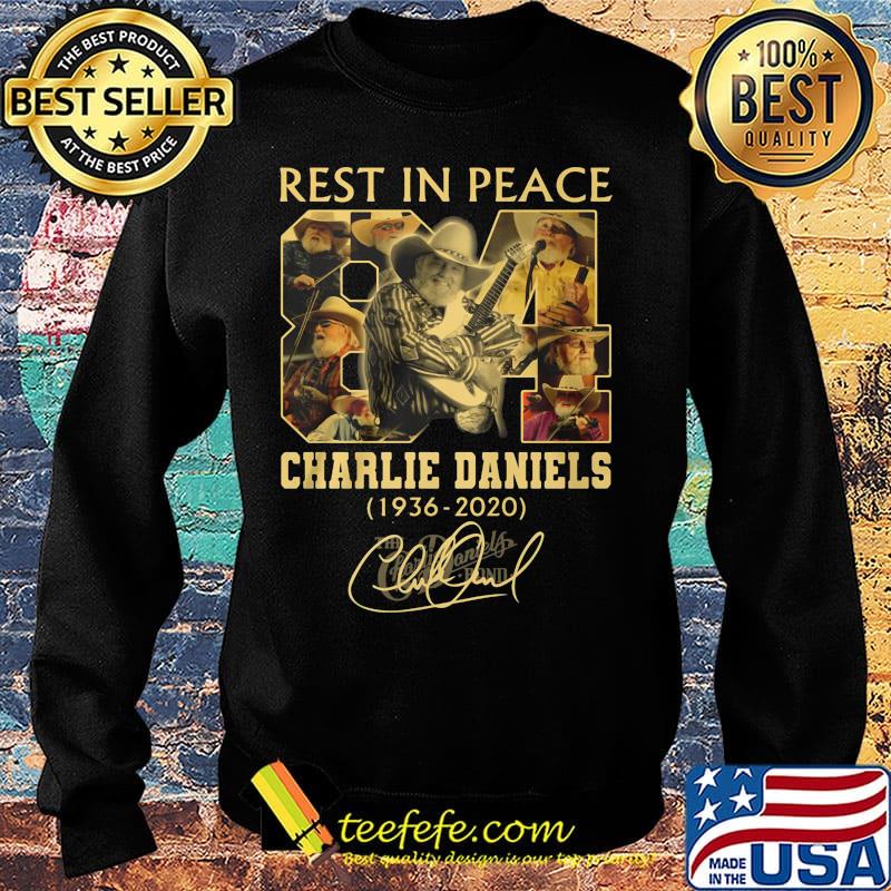 Rest in peace 84 charlie daniels 1936 2020 signature s Sweater Rest in peace 84 charlie daniels 1936 2020 signature s Sweater