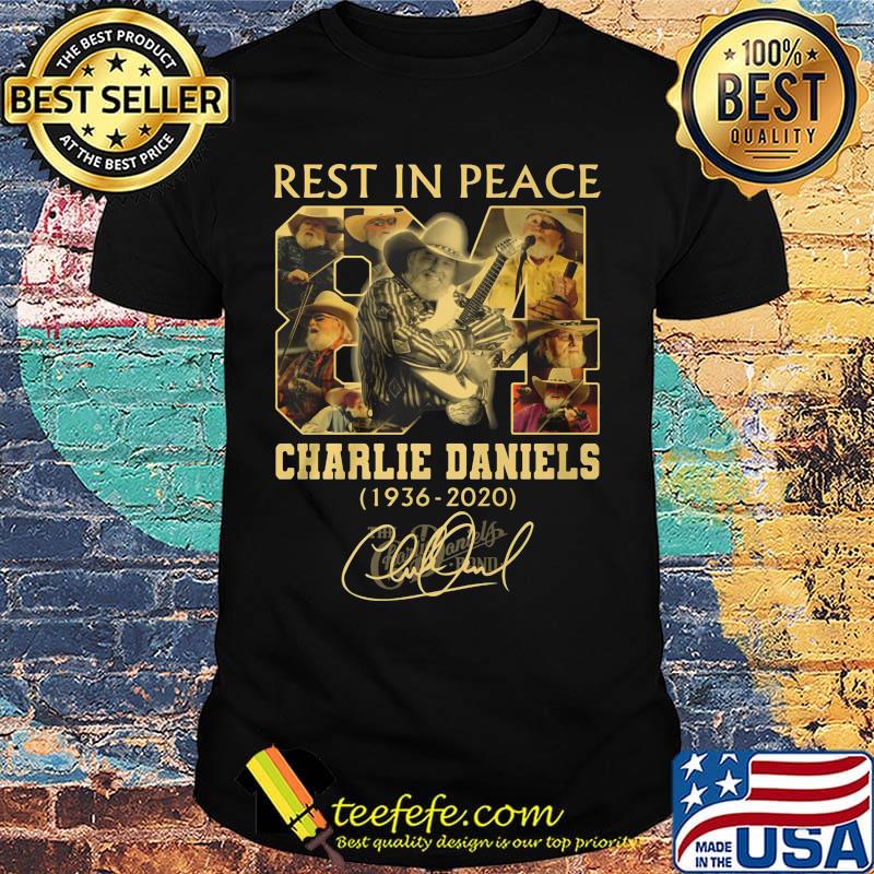Rest in peace 84 charlie daniels 1936 2020 signature shirt Rest in peace 84 charlie daniels 1936 2020 signature shirt