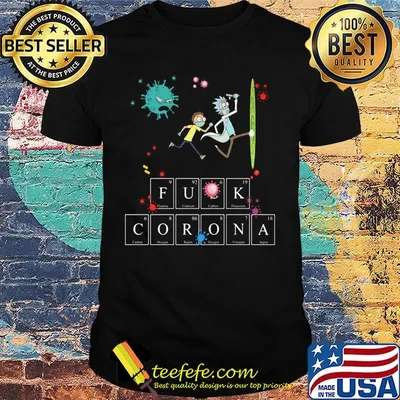 Rick and morty mask fuck corona virus shirt