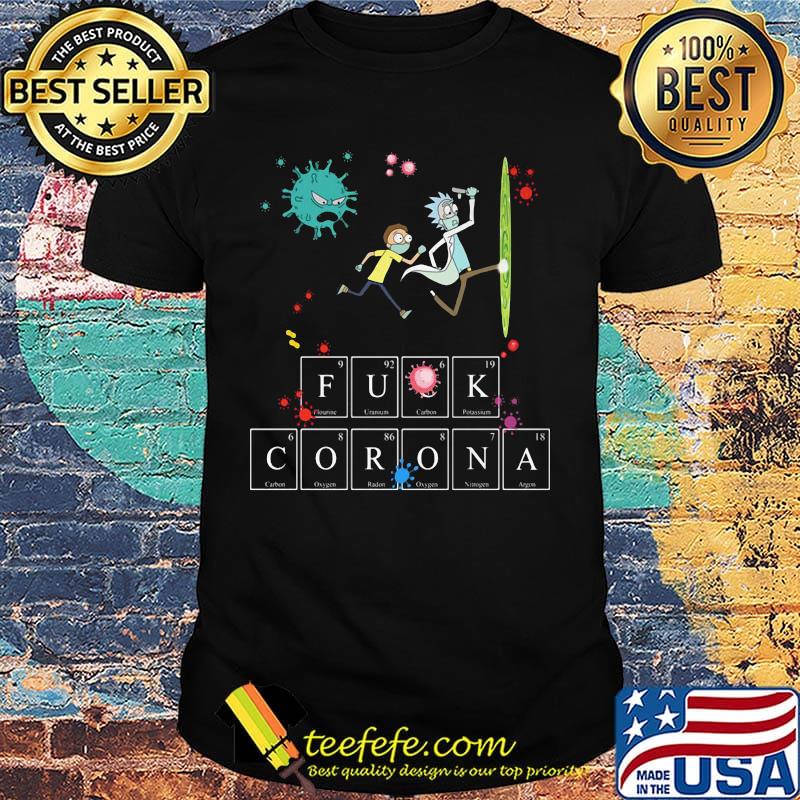Rick and morty mask fuck corona virus shirt
