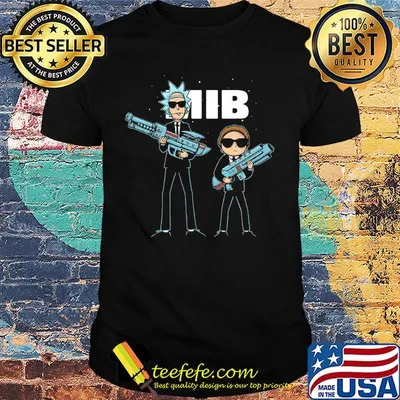 Rick and morty mib holding guns shirt