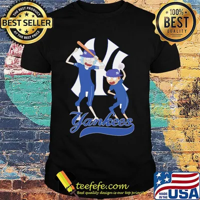 Rick and morty new york yankees baseball players shirt