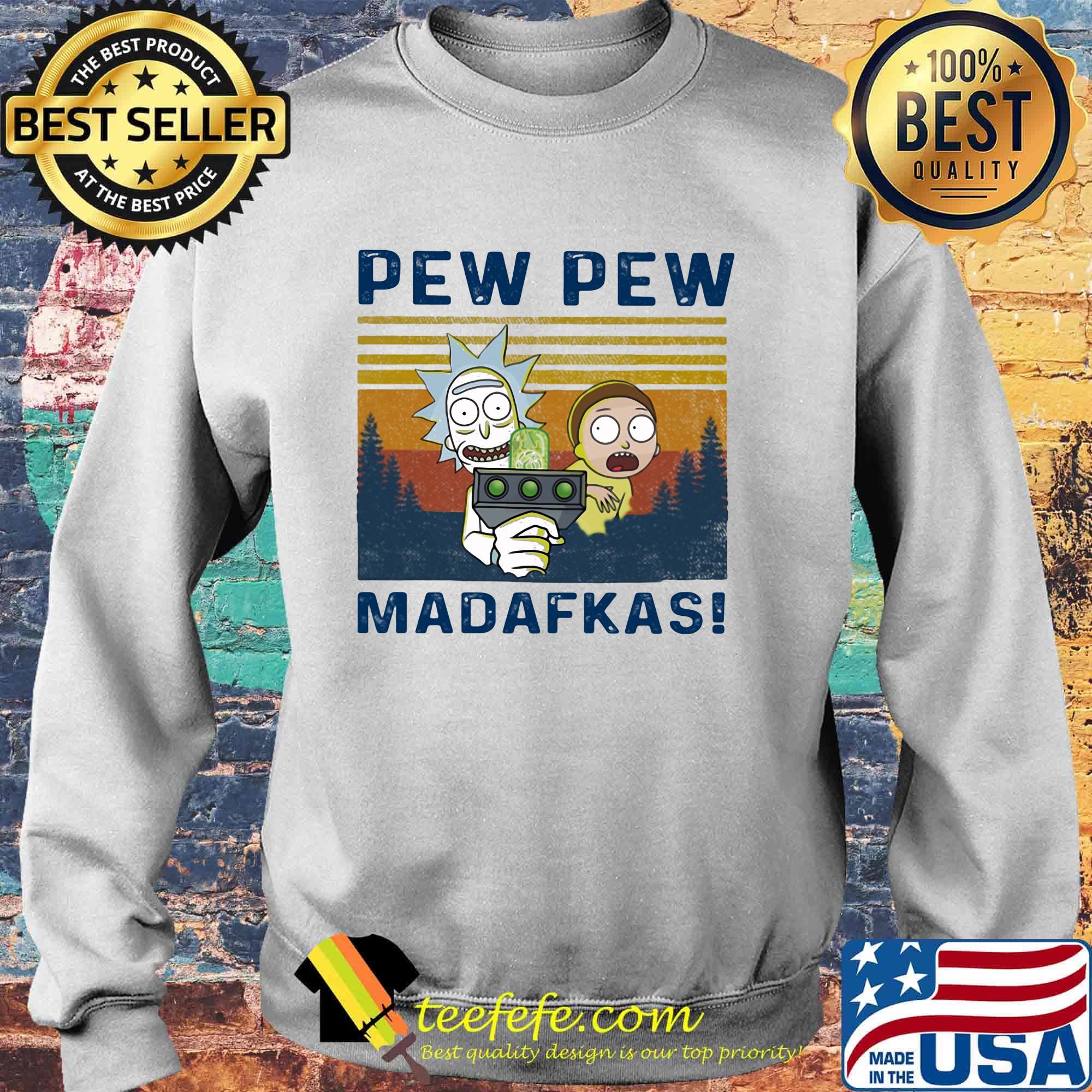 Rick and morty pew pew madafakas vintage retro s Sweater Rick and morty pew pew madafakas vintage retro s Sweater