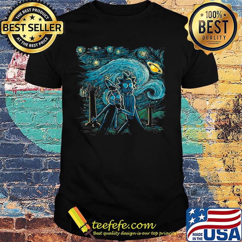 Rick and morty starry night shirt Rick and morty starry night shirt