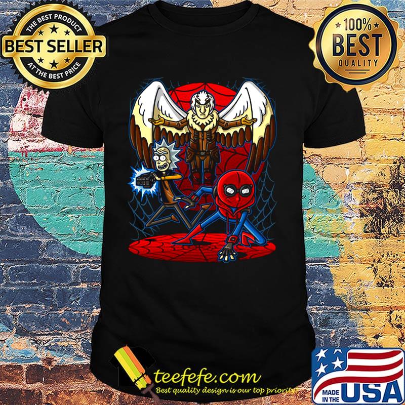 Rick and morty superhero spiderman shirt