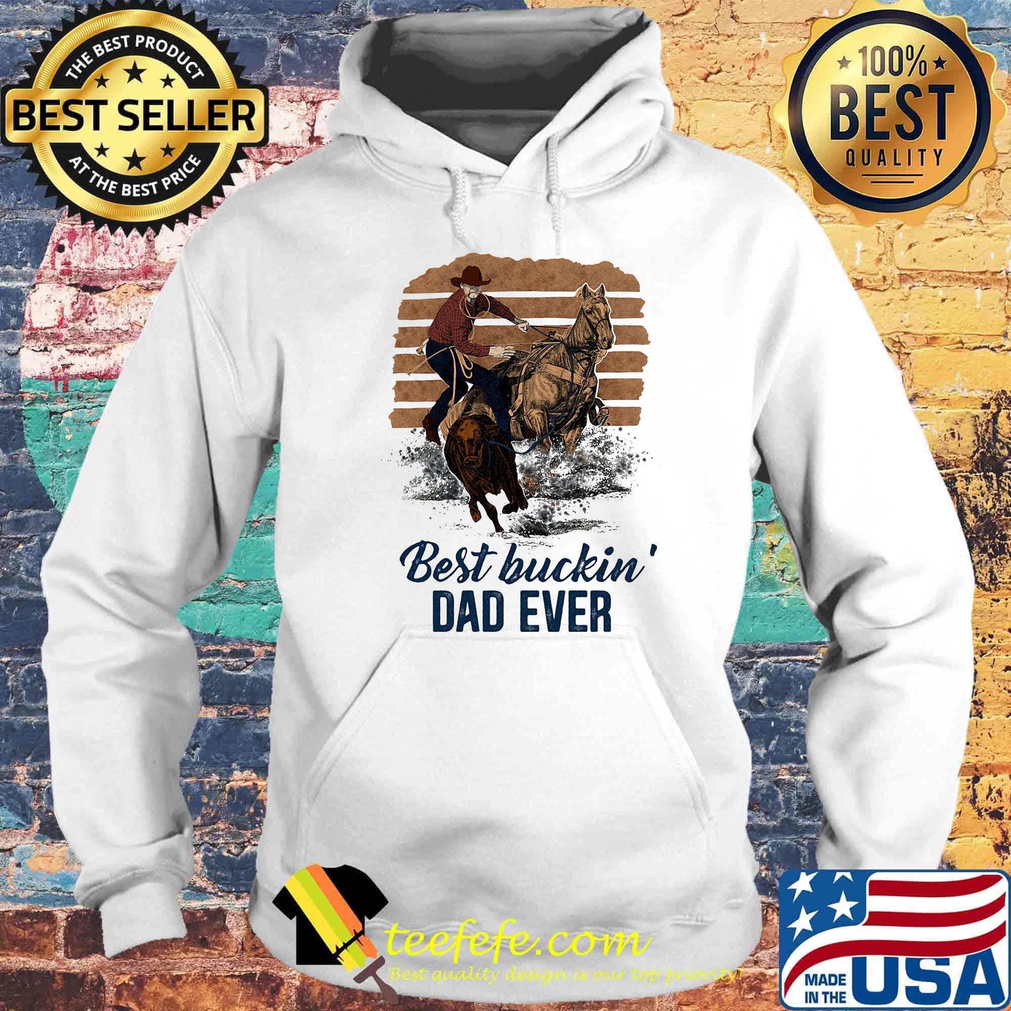 Riding horse best buckin dad ever vintage s Hoodie Riding horse best buckin dad ever vintage s Hoodie