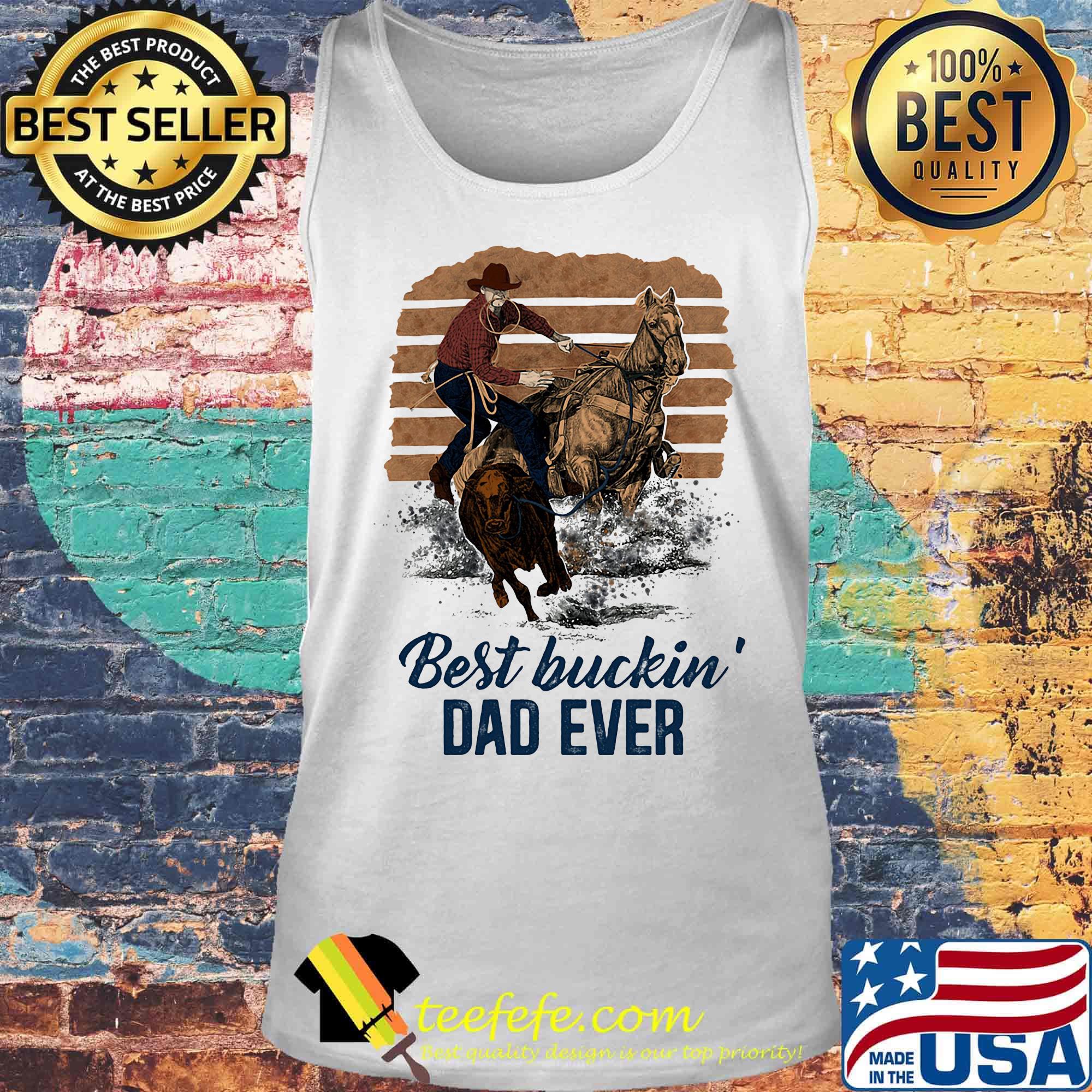 Riding horse best buckin dad ever vintage s Tank top Riding horse best buckin dad ever vintage s Tank top