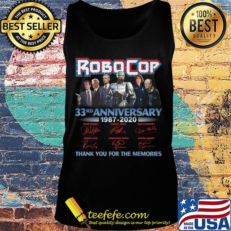 Robocop 33rd anniversary 1987 2020 thank you for the memories signatures s Tank top Robocop 33rd anniversary 1987 2020 thank you for the memories signatures s Tank top
