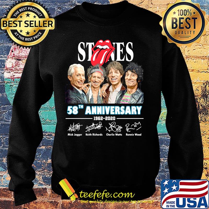 Rolling stones band 58th anniversary 1962 2020 signatures s Sweater Rolling stones band 58th anniversary 1962 2020 signatures s Sweater