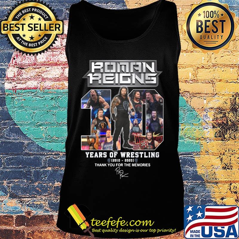 Roman reigns 10 years of wrestling 2010 2020 smoke thank you for the memories signature black s Tank top Roman reigns 10 years of wrestling 2010 2020 smoke thank you for the memories signature black s Tank top