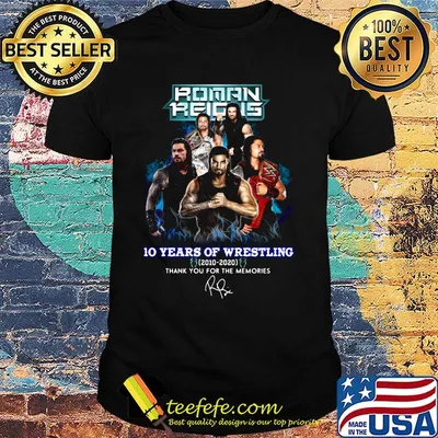 Roman reigns 10 years of wrestling 2010 2020 smoke thank you for the memories signature shirt