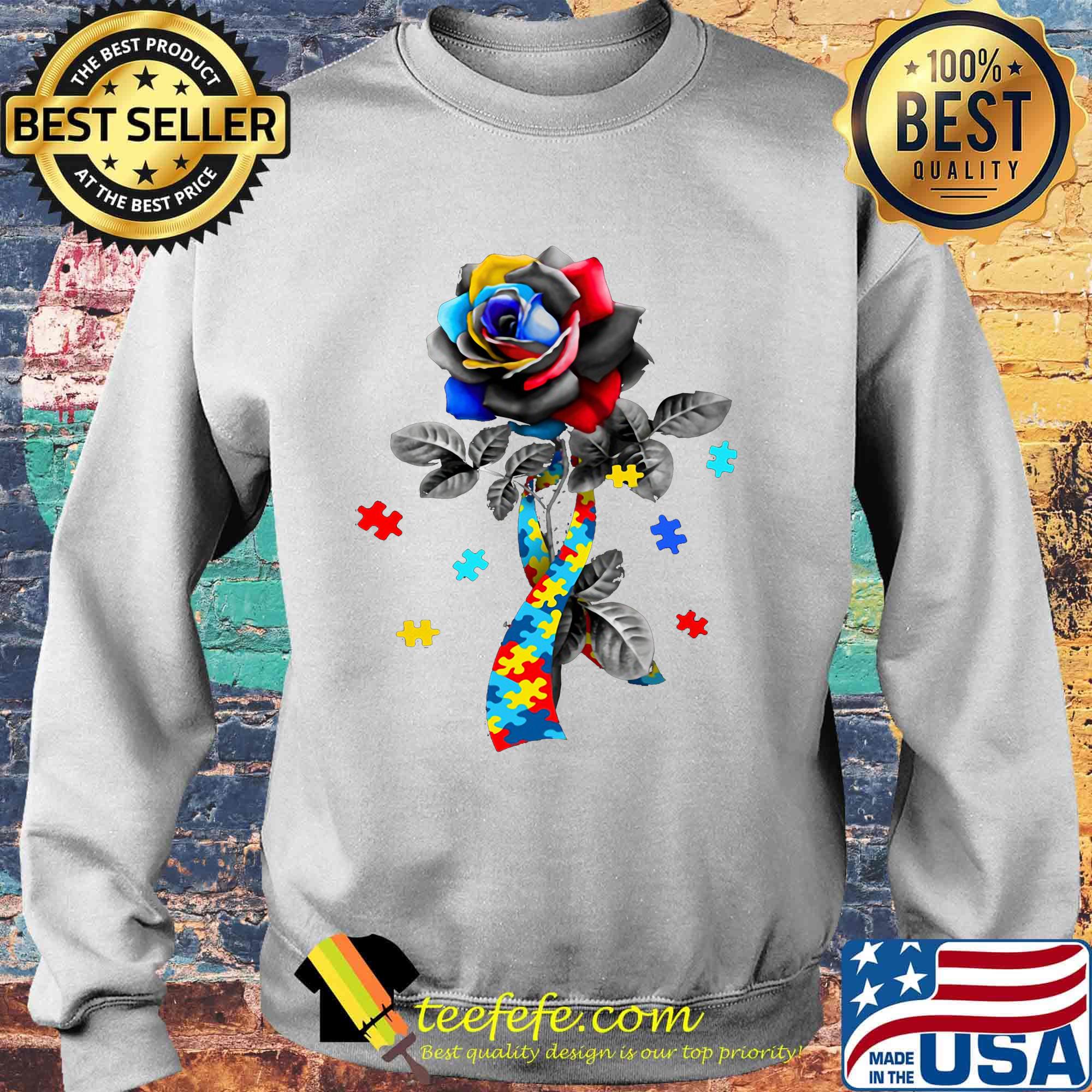 Rose Insert Color Leaf Shirt Sweater Rose Insert Color Leaf Shirt Sweater