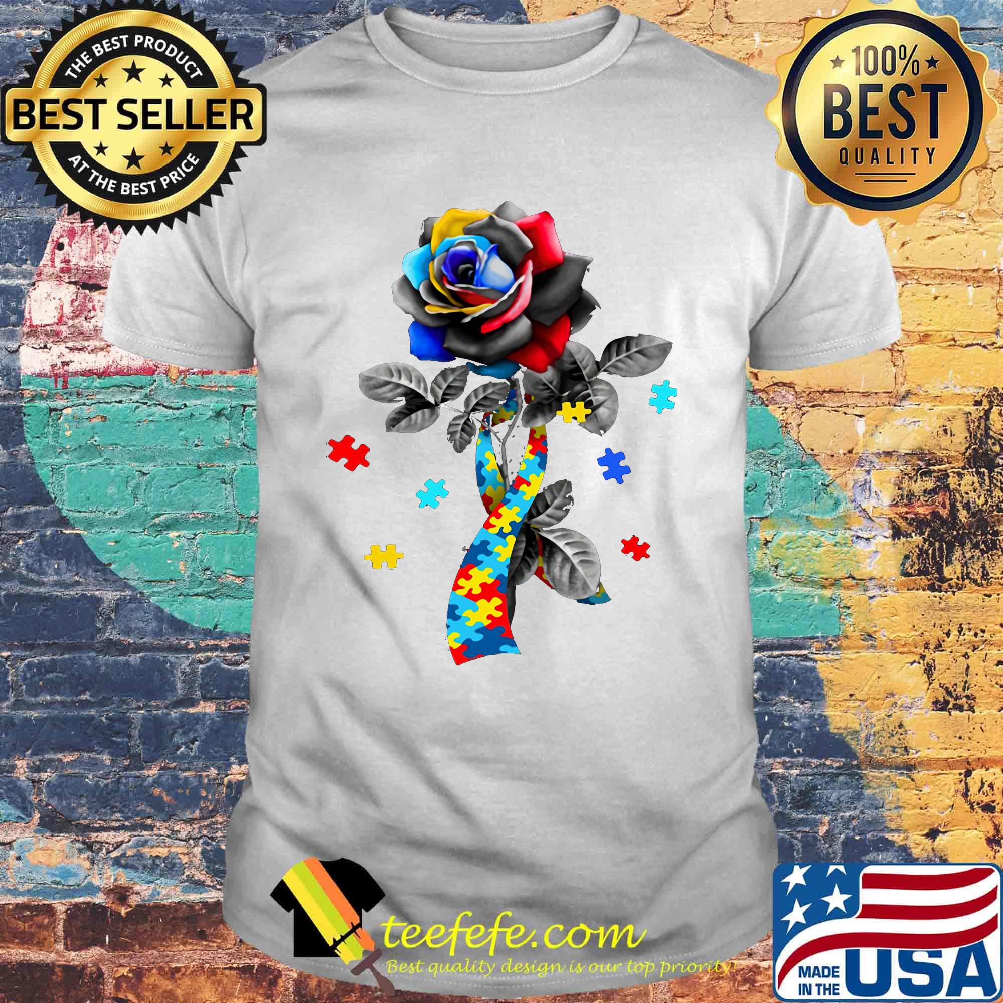 Rose Insert Color Leaf Shirt Rose Insert Color Leaf Shirt