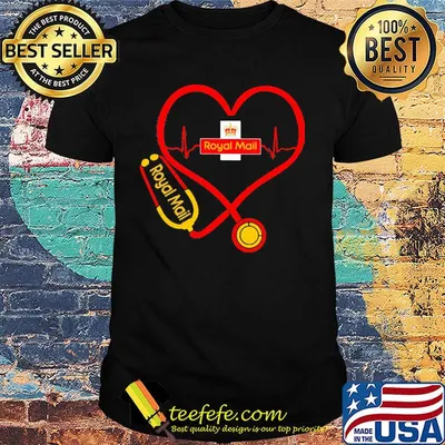 Royal Mail nurse stethoscope love heartbeat shirt