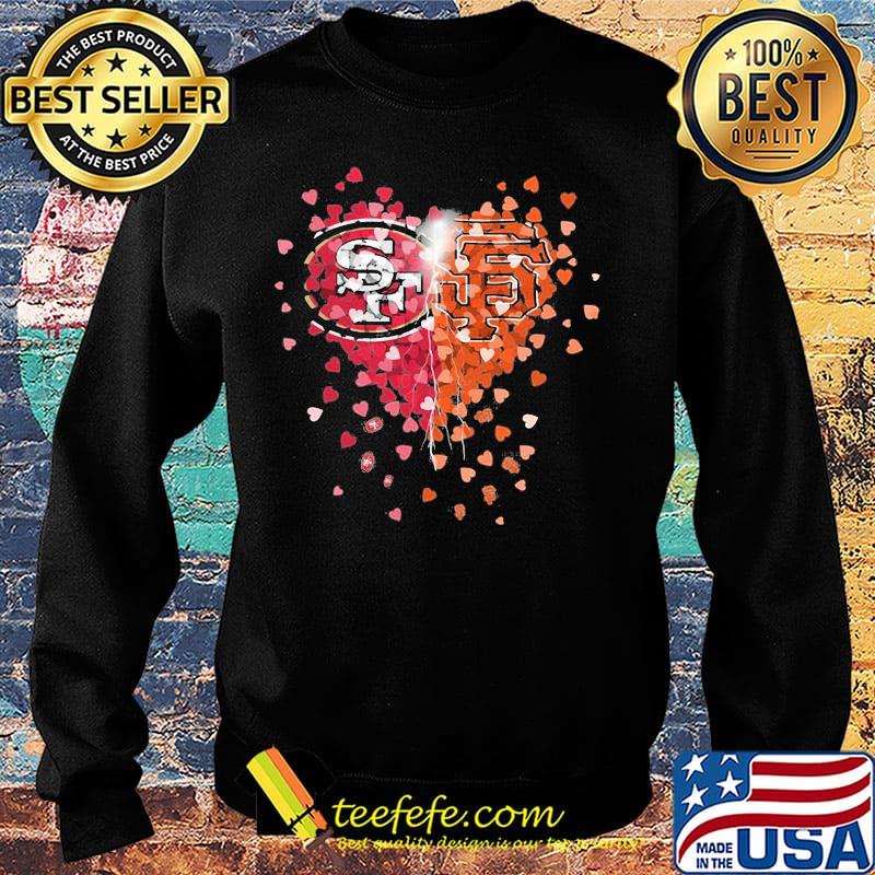 San francisco 49ers and san francisco giants hearts s Sweater San francisco 49ers and san francisco giants hearts s Sweater