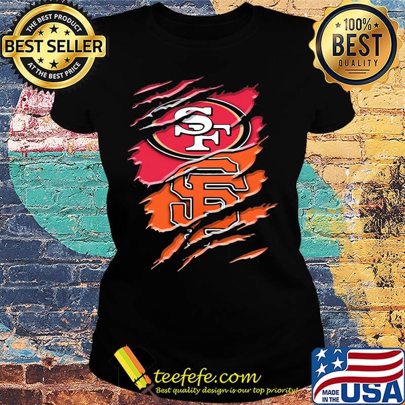 San francisco 49ers and san francisco giants logo s Ladies tee San francisco 49ers and san francisco giants logo s Ladies tee