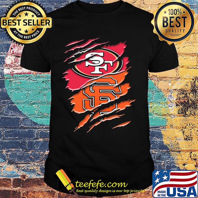 San francisco 49ers and san francisco giants logo shirt