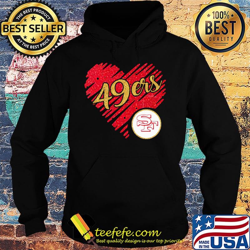 San francisco 49ers logo heart diamond s Hoodie San francisco 49ers logo heart diamond s Hoodie