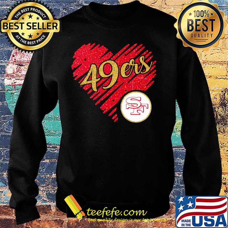 San francisco 49ers logo heart diamond s Sweater San francisco 49ers logo heart diamond s Sweater