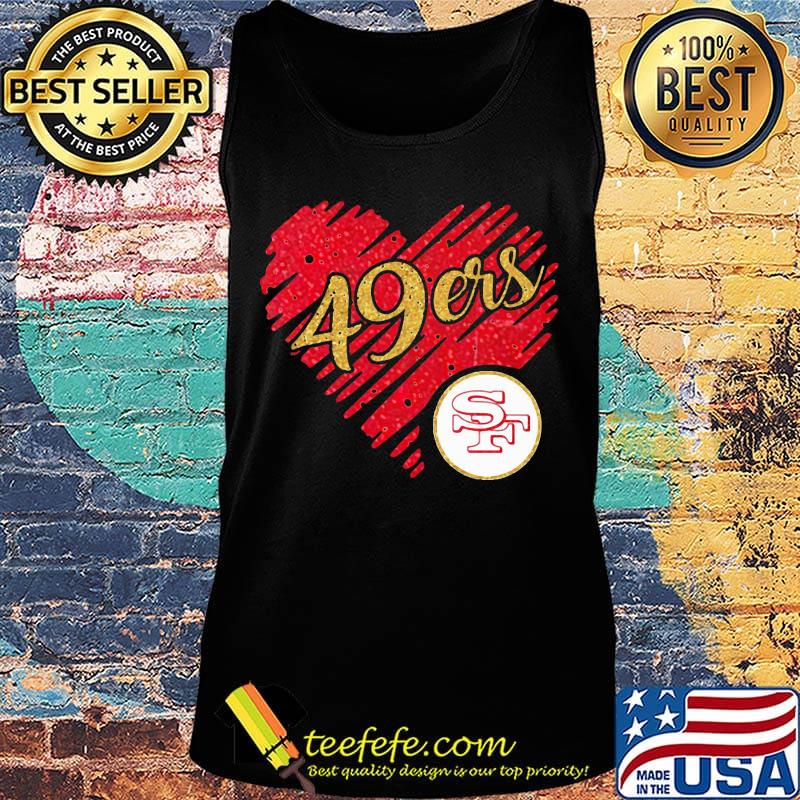 San francisco 49ers logo heart diamond s Tank top San francisco 49ers logo heart diamond s Tank top
