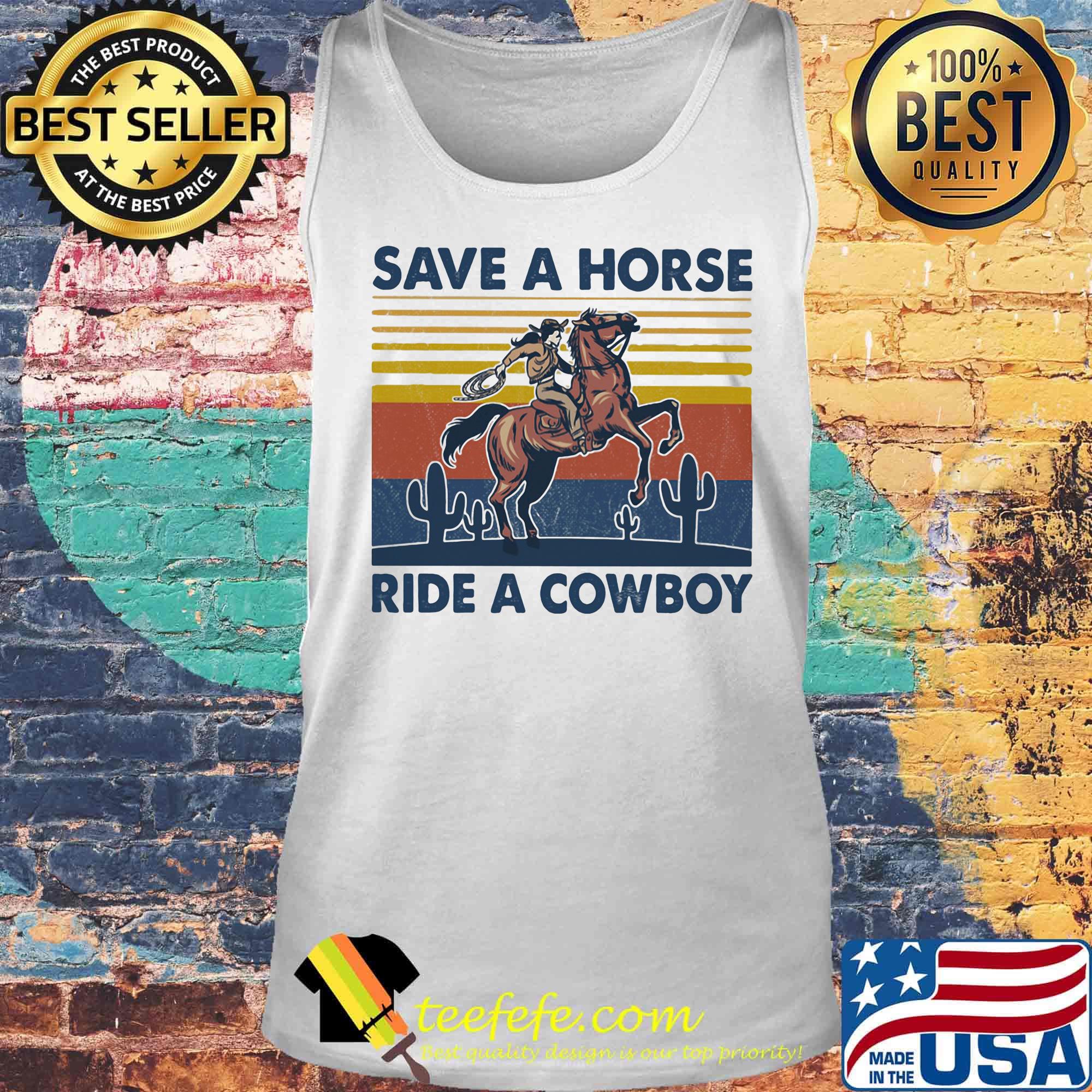 Save a horse ride a cowboy vintage retro s Tank top Save a horse ride a cowboy vintage retro s Tank top