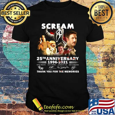 Scream 25th anniversary 1996 2021 thank you for the memories signatures shirt