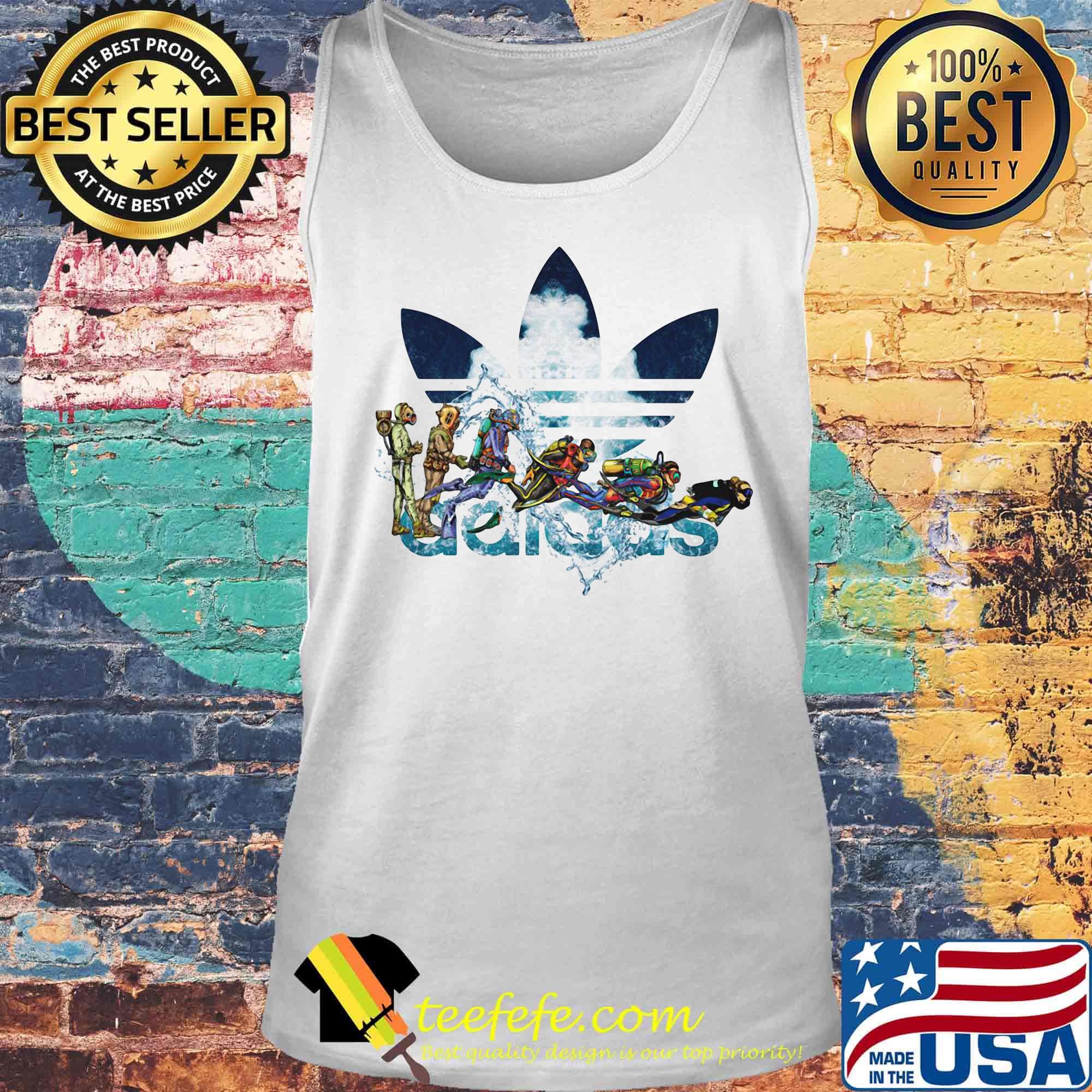 Scuba diving adidas logo white s Tank top Scuba diving adidas logo white s Tank top