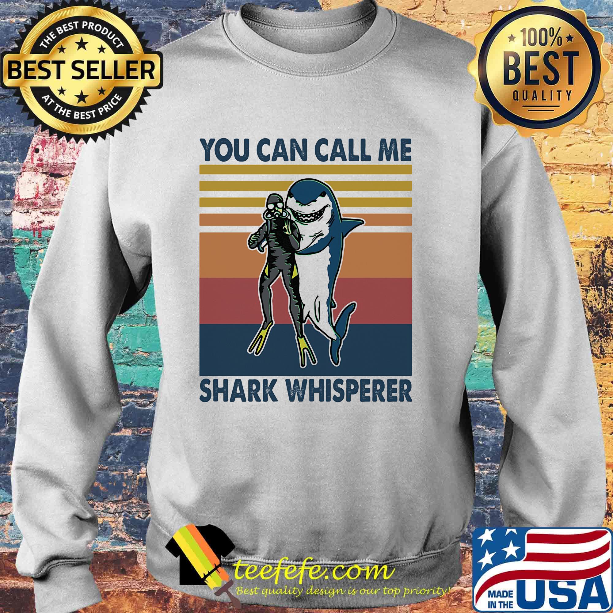 Scuba diving you can call me shark whisperer vintage retro s Sweater Scuba diving you can call me shark whisperer vintage retro s Sweater