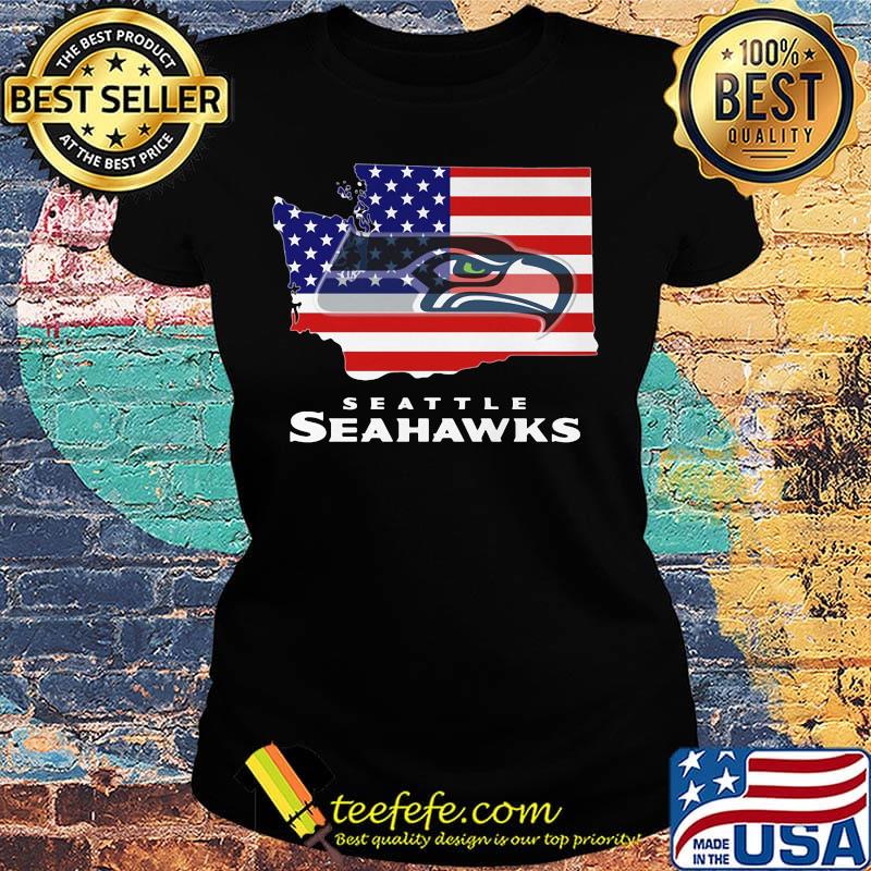Seattle seahawks american flag happy independence day s Ladies tee Seattle seahawks american flag happy independence day s Ladies tee