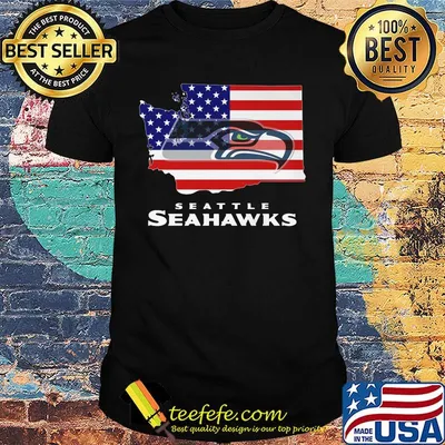 Seattle seahawks american flag happy independence day shirt