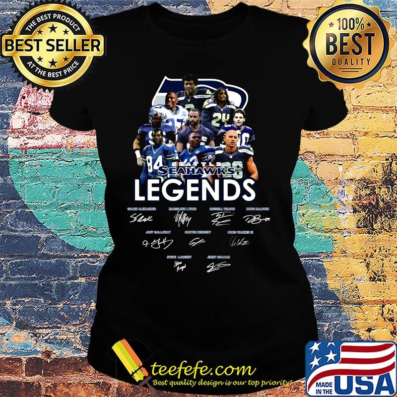 Seattle seahawks legends signatures s Ladies tee Seattle seahawks legends signatures s Ladies tee