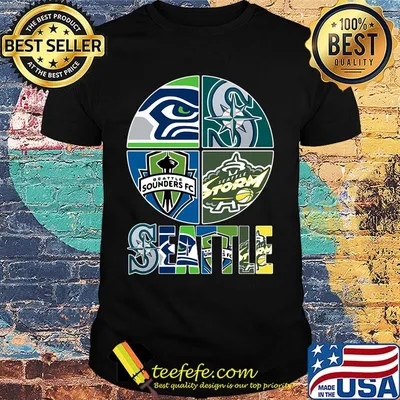 Seattle seahawks mariners beattle sounders fc logo shirt
