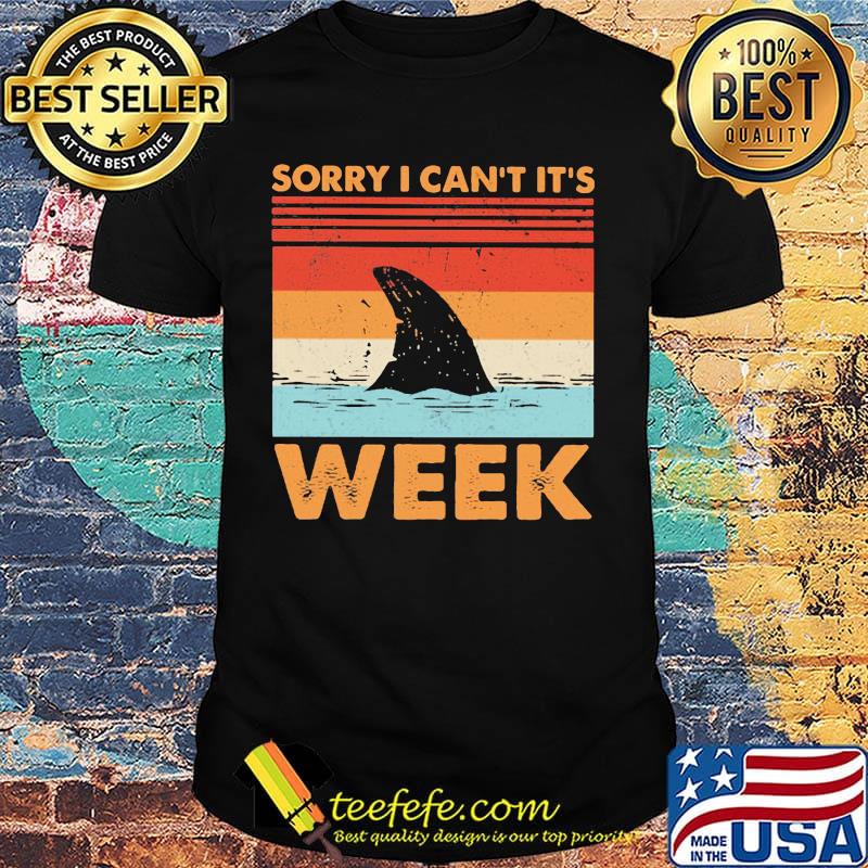 Shark sorry i can't it's week vintage retro shirt