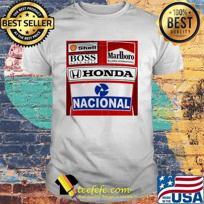 Shell marlboro boss honda nacional logo shirt