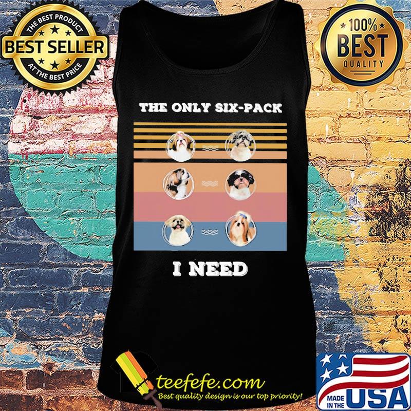 Shih Tzu Maltese the only six-pack I need vintage retro s Tank top Shih Tzu Maltese the only six-pack I need vintage retro s Tank top