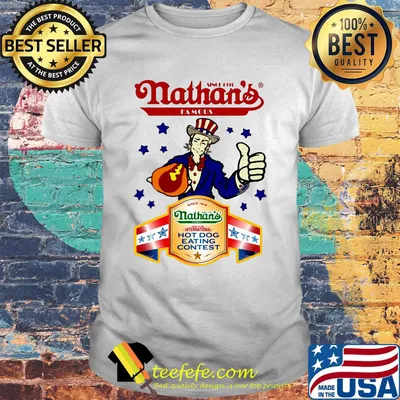 Since 1916 nathan's famous hot dog eating contest stars shirt