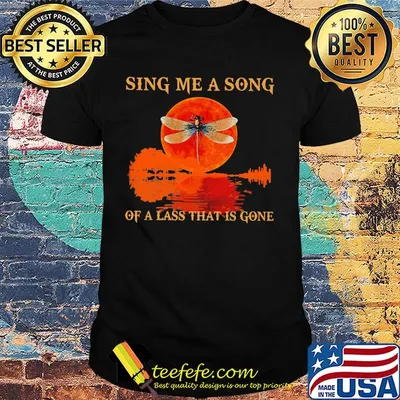 Sing me a song of a lass that is gone Dragonfly sunset shirt