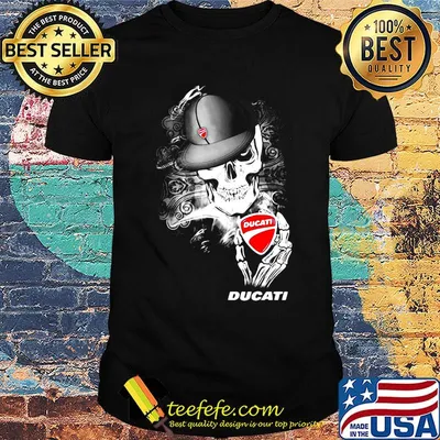 Skeleton skull ducati logo shirt