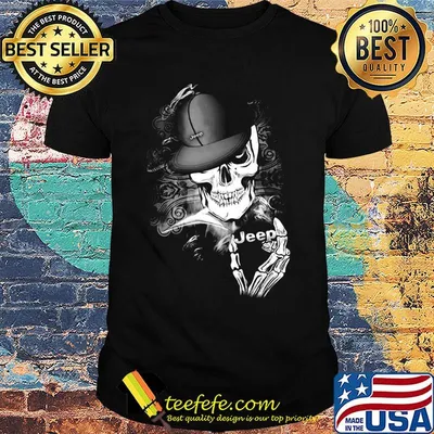 Skeleton skull jeep logo shirt
