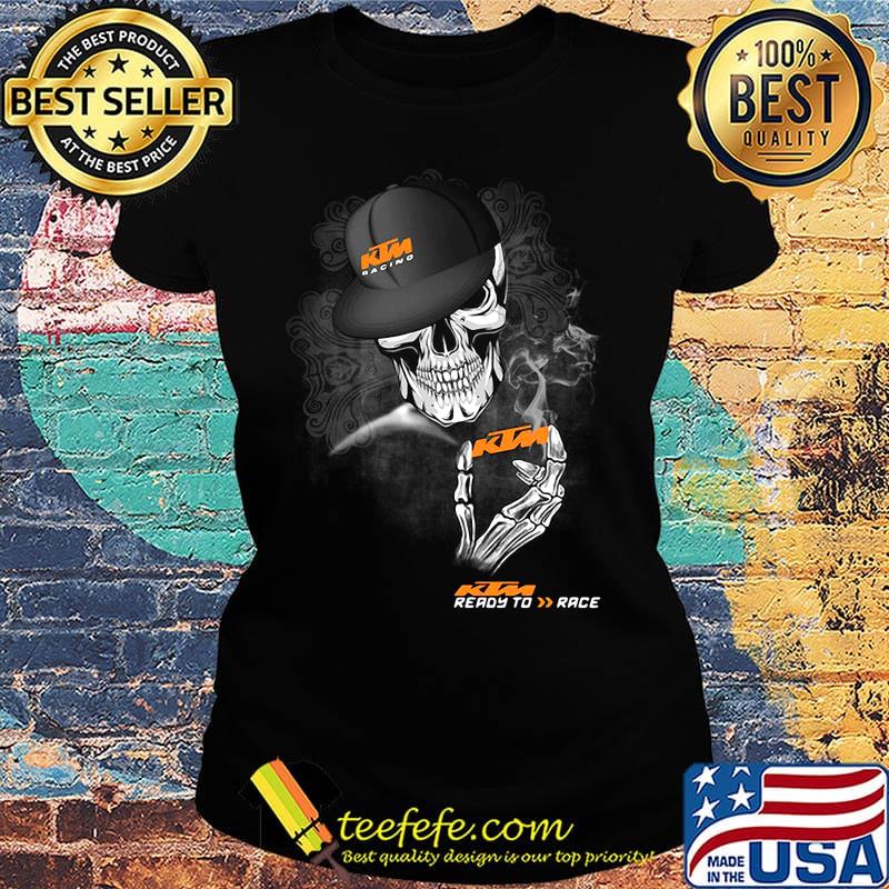 Skeleton skull ktm ready to race logo s Ladies tee Skeleton skull ktm ready to race logo s Ladies tee