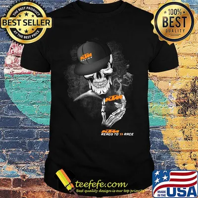 Skeleton skull ktm ready to race logo shirt