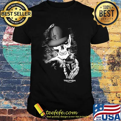Skeleton skull triumph logo shirt