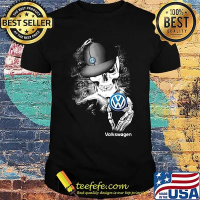 Skeleton skull volkswagen logo shirt