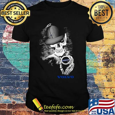 Skeleton skull volvo logo shirt