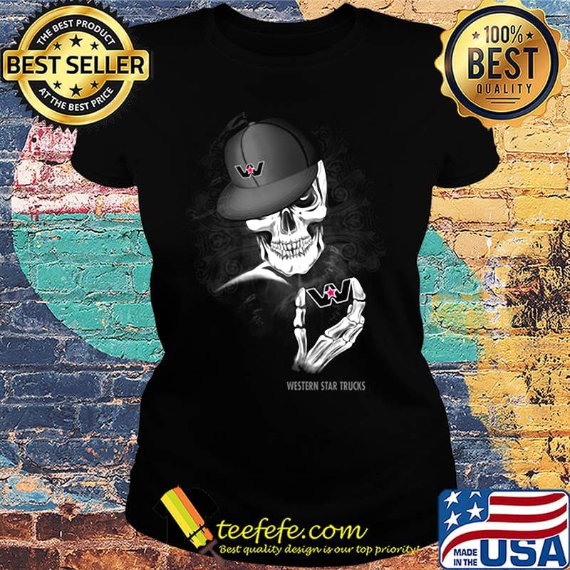Skeleton skull western star trucks s Ladies tee Skeleton skull western star trucks s Ladies tee